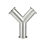 Sanitary Stainless Steel Y type Clamped Tee