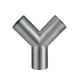 Sanitary Stainless Steel Y type welded tee