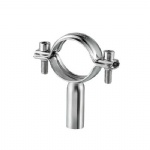 Sanitary stainless steel pipe holder