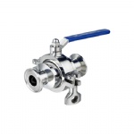 Sanitary Stainless Clamped Non Residue Ball Valve