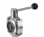 sanitary stainless steel welded butterfly valve
