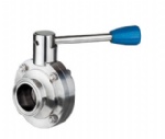 sanitary stainless steel clamp butterfly valve