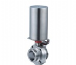 sanitary stainless steel pneumatic butterfly valve