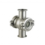 Sanitary stainless steel cross Sight Glass
